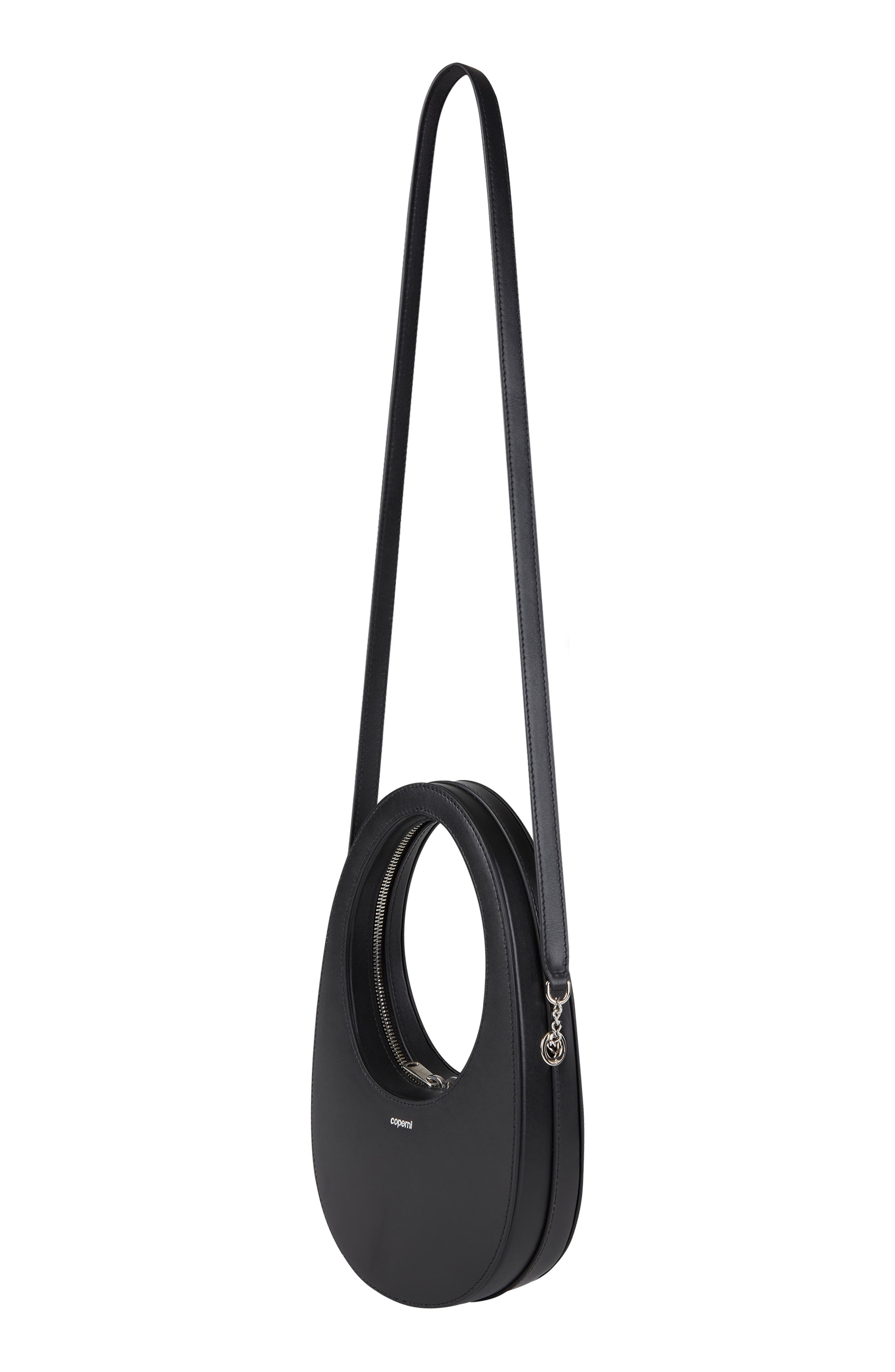 Coperni Mini Swipe Leather Crossbody Bag, Alternate, color, Black
