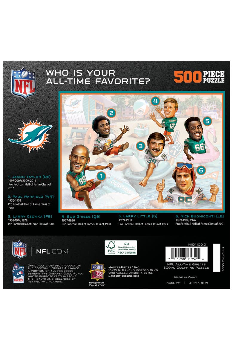 Miami Dolphins 500 Piece Puzzle, Alternate, color, Multicolor