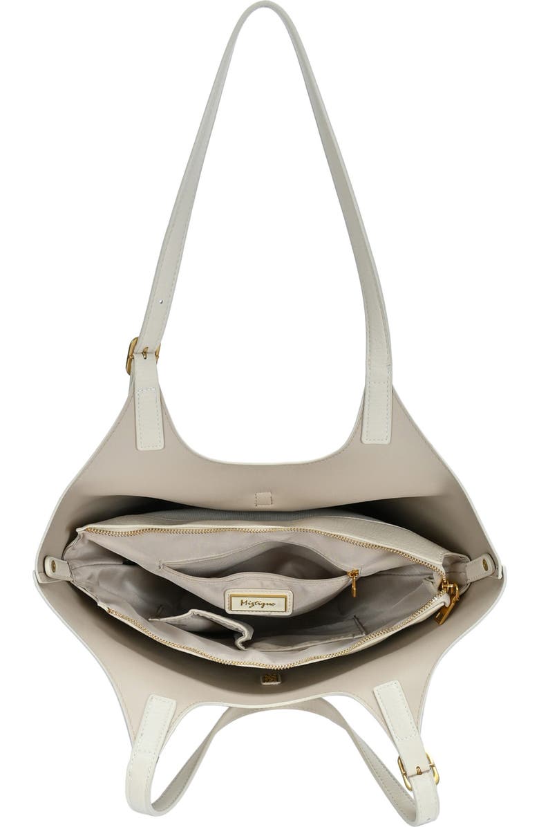 Miztique Turnlock Detail Tote, Alternate, color, Cream