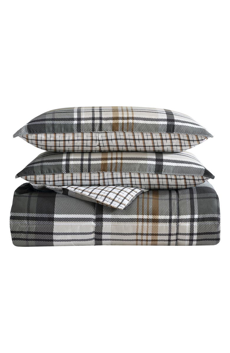 Eddie Bauer Normandy Plaid Comforter Set, Main, color, Black