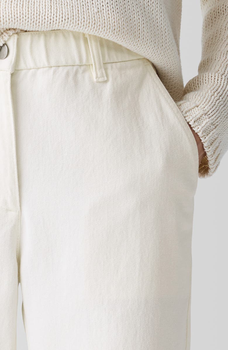Eileen Fisher Organic Cotton Tapered Ankle Pants, Alternate, color, Undyed Natural