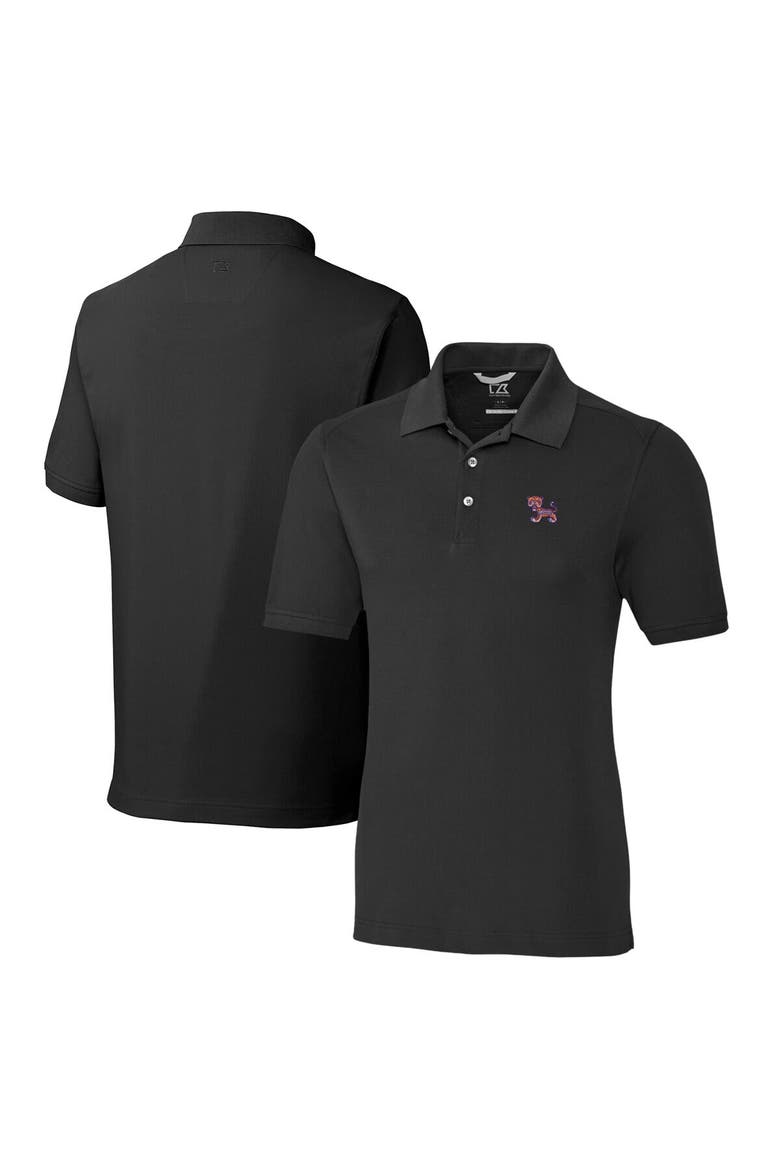 Men's Cutter & Buck Black Clemson Tigers Vault Advantage Tri-Blend Pique Big & Tall Polo, Alternate, color, Black