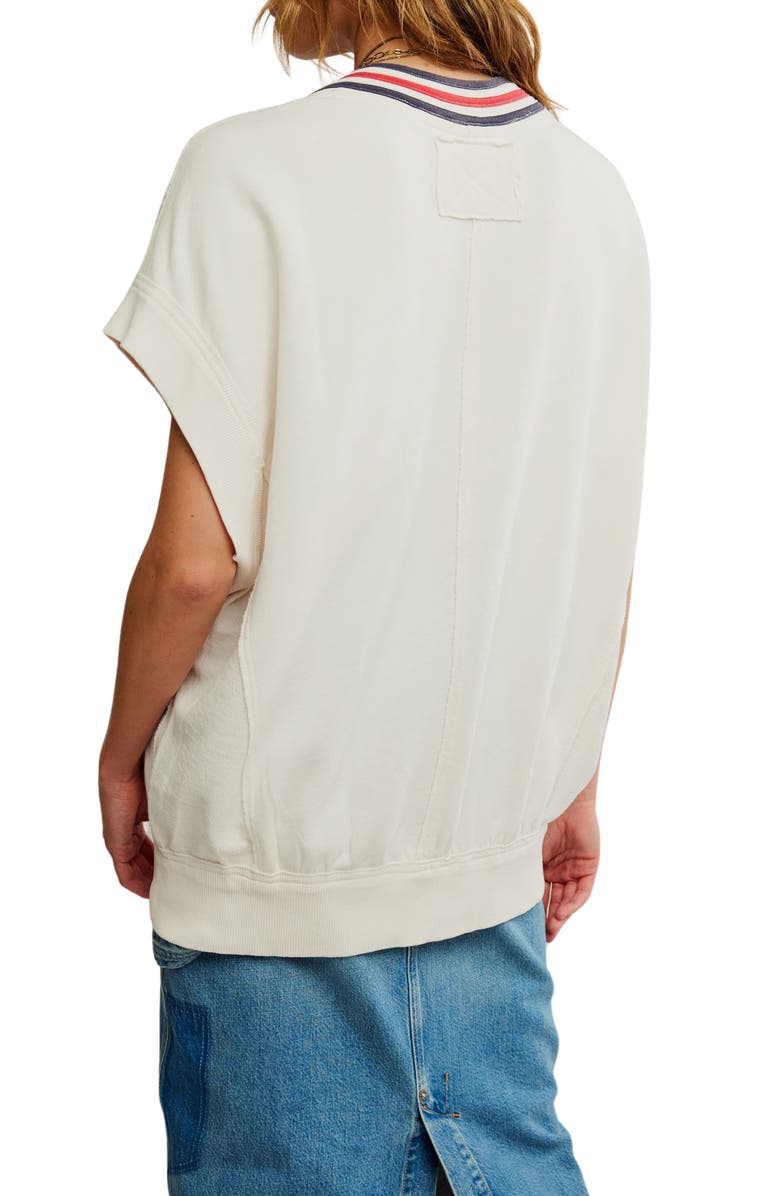 Free People Ivy Oversize Short Sleeve Sweatshirt, Alternate, color,