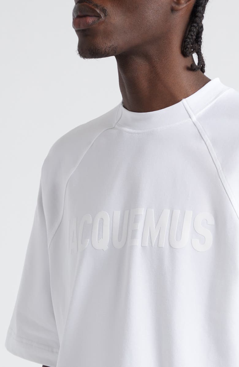 Jacquemus Le T-Shirt Typo Stretch Cotton Logo Graphic T-Shirt, Alternate, color, White