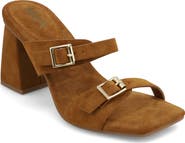 MIA Rene Double Buckle Block Heel Sandal