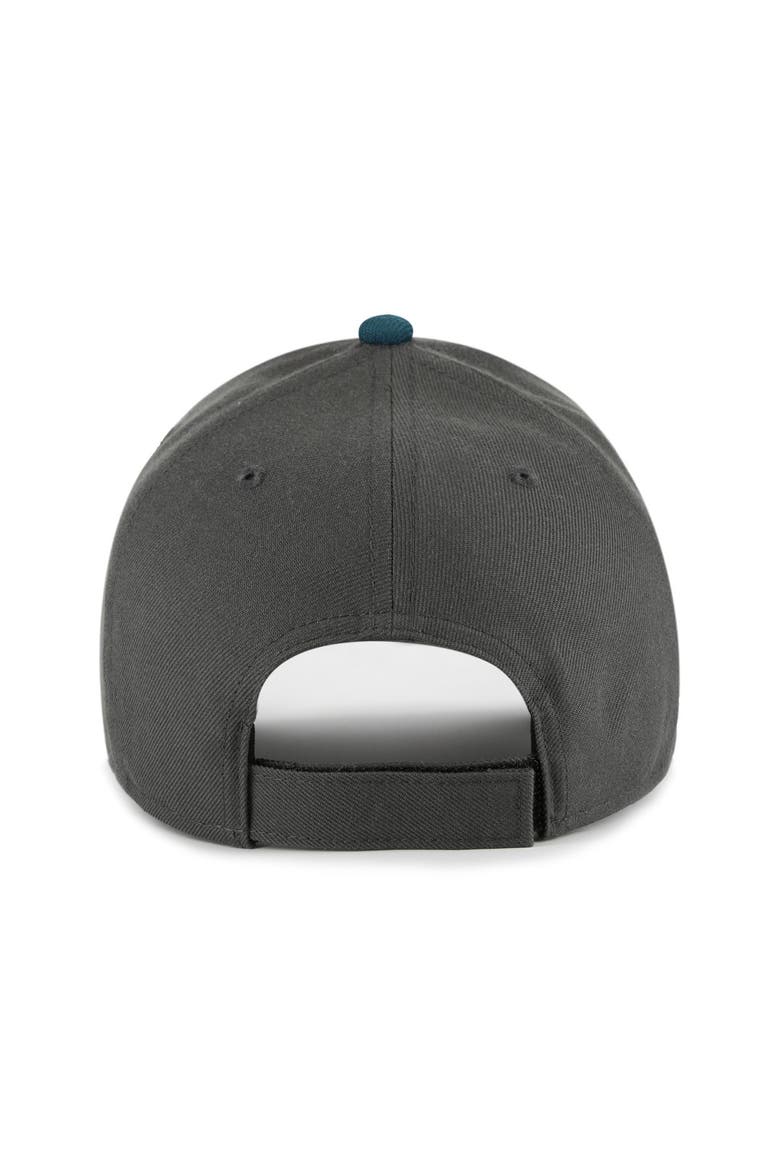 Men's '47 Charcoal Philadelphia Eagles Split Block MVP Adjustable Hat, Alternate, color, Charcoal