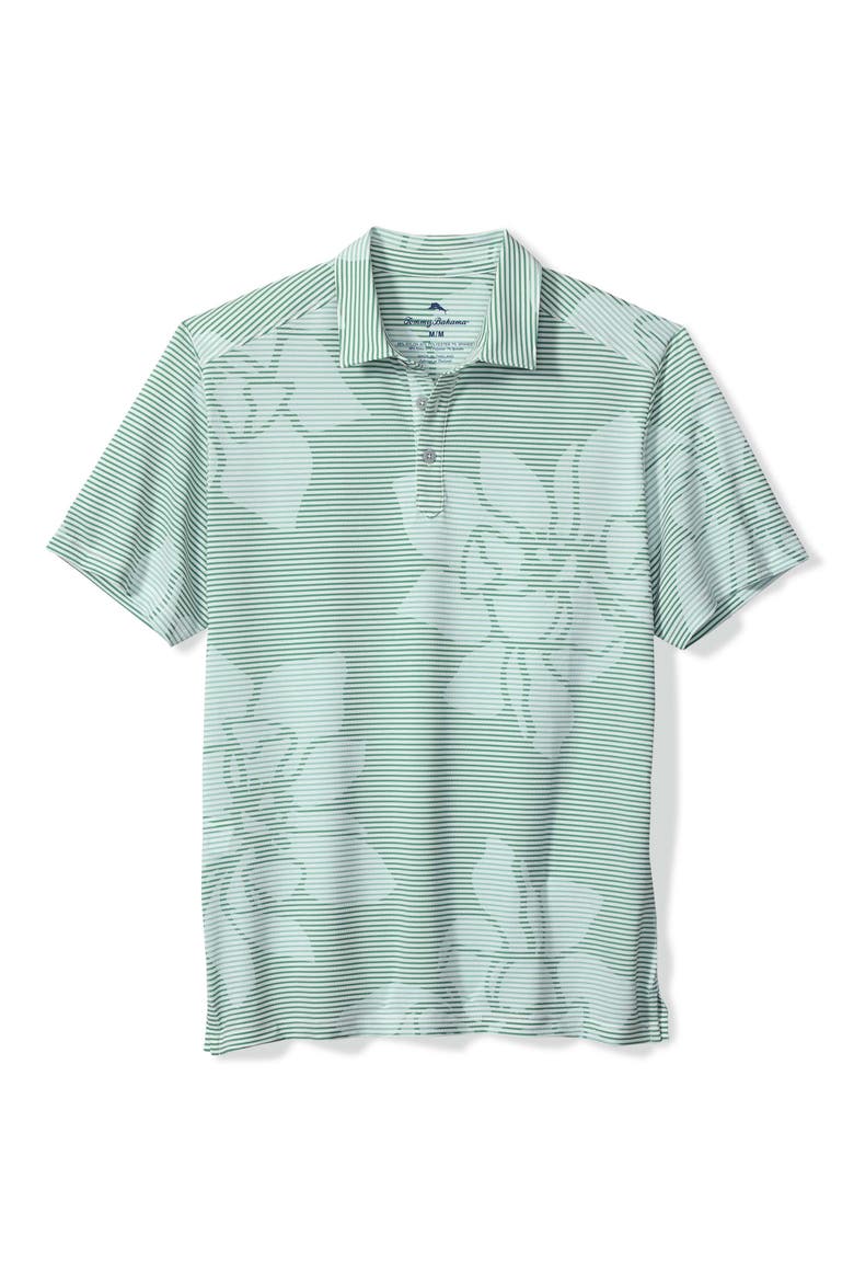 Costa Wave Grande Seersucker Stripe IslandZone® Polo, Main, color, MISTY FIELD