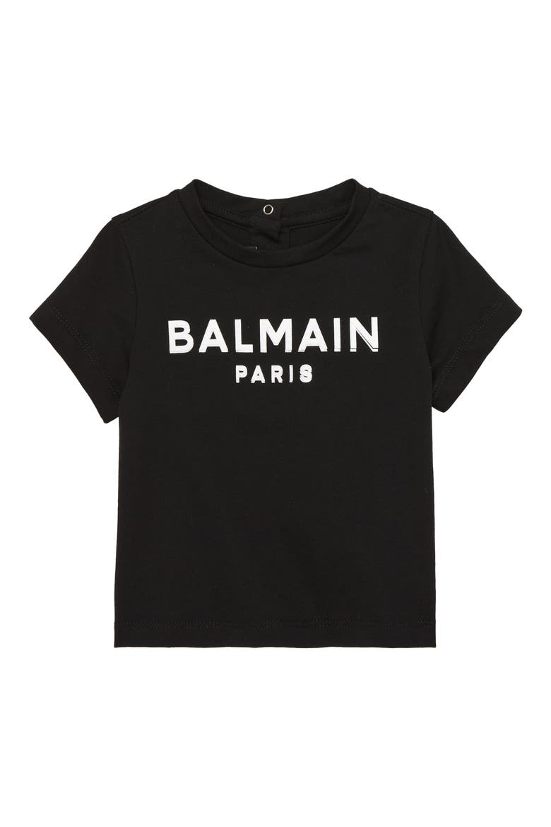 Cotton Logo Graphic Tee, Main, color, 930BC BLK/ WHT