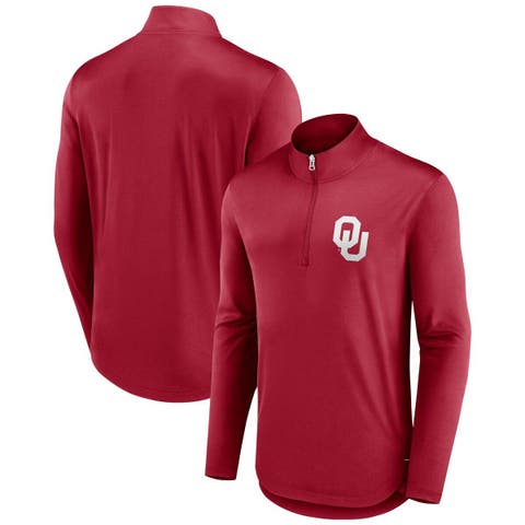 Men's Fanatics Branded Crimson Oklahoma Sooners Tough Minded Quarter-Zip Top