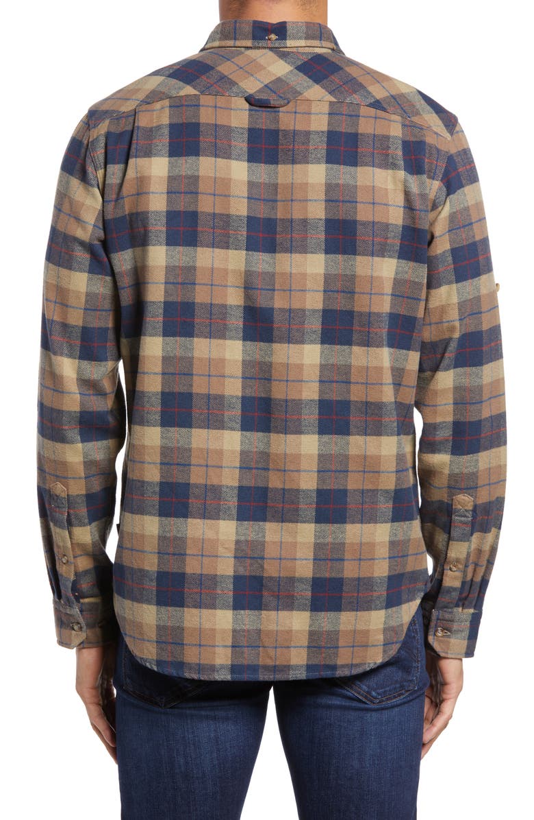 Fjällräven Singi Plaid Button-Down Flannel Shirt, Alternate, color, 