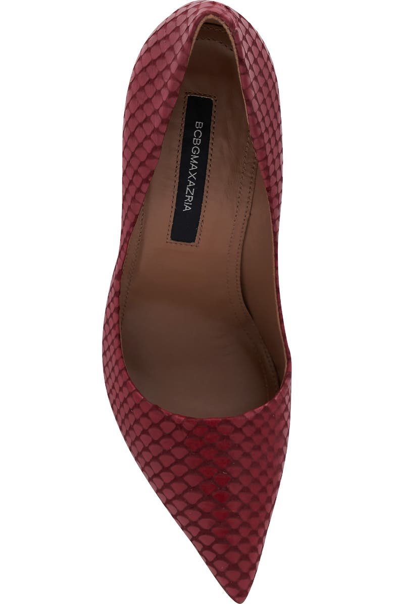 BCBGMAXAZRIA Nova Snake Embossed Pointed Toe Pump, Alternate, color,