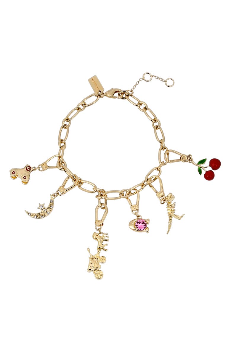 COACH Starter Charm Bracelet, Alternate, color,