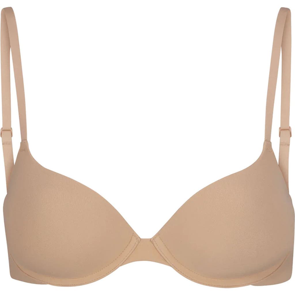 Skims Fits Everybody Push-up Demi Bra In Mica In Clay