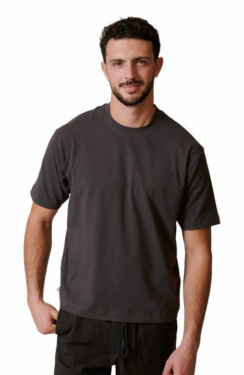LEISURE LAB Cotton Box Tee in Charcoal  product