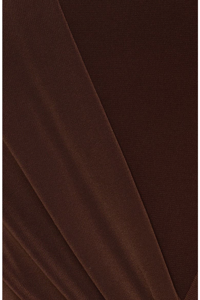 One-Shoulder Jersey Gown, Alternate, color, CHOCOLATE