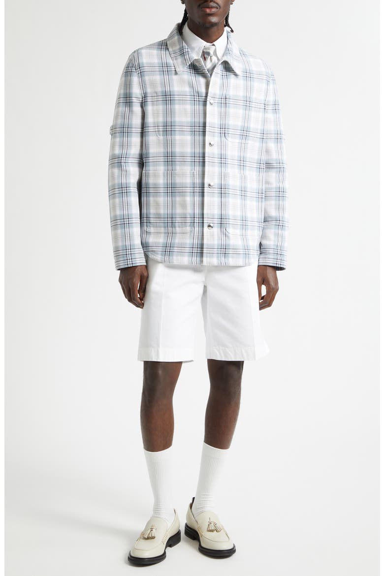 Plaid Armband Cotton Blend Utility Jacket, Alternate, color, SEASONAL MULTI