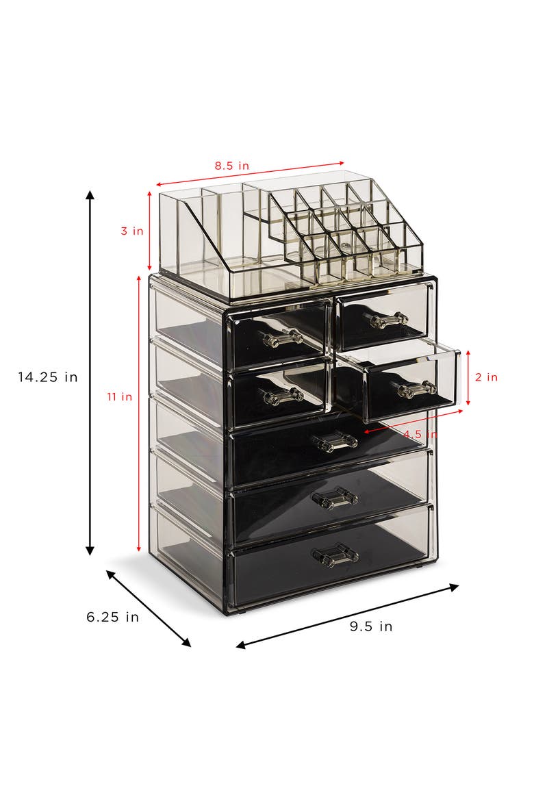 Makeup Storage Case, Alternate, color, BLACK
