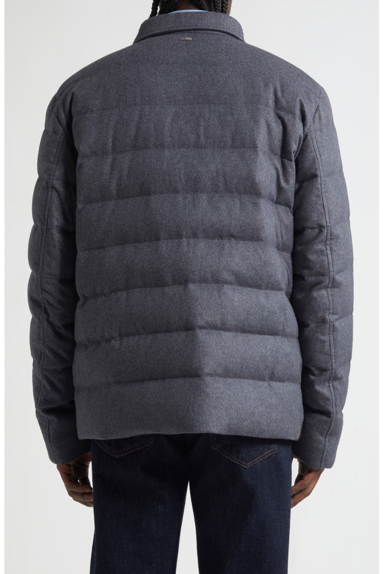 Cashmere & Silk Down Puffer Jacket, Alternate, color, CHARCOAL