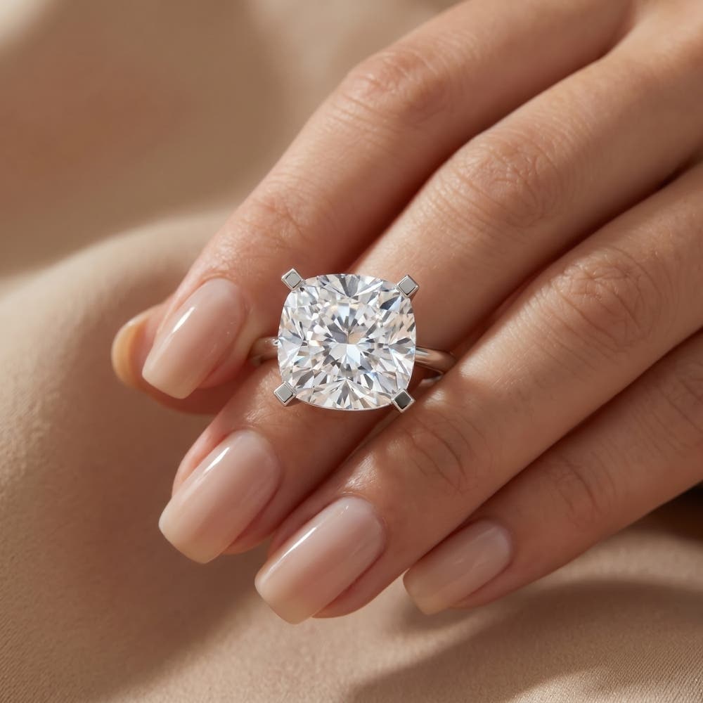 Женские аксессуары Bliss Diamond Certified 7Ct Cushion Diamond Engagement Ring 14k Gold Lab Grown — фото 5