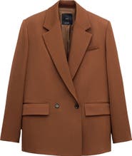 MANGO Double Breasted Blazer