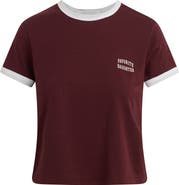 Favorite Daughter Logo Crop Ringer T-Shirt