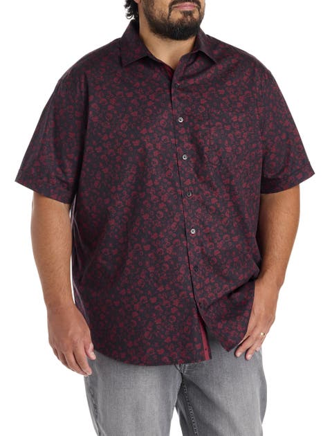 Big & Tall Bold Floral Sport Shirt
