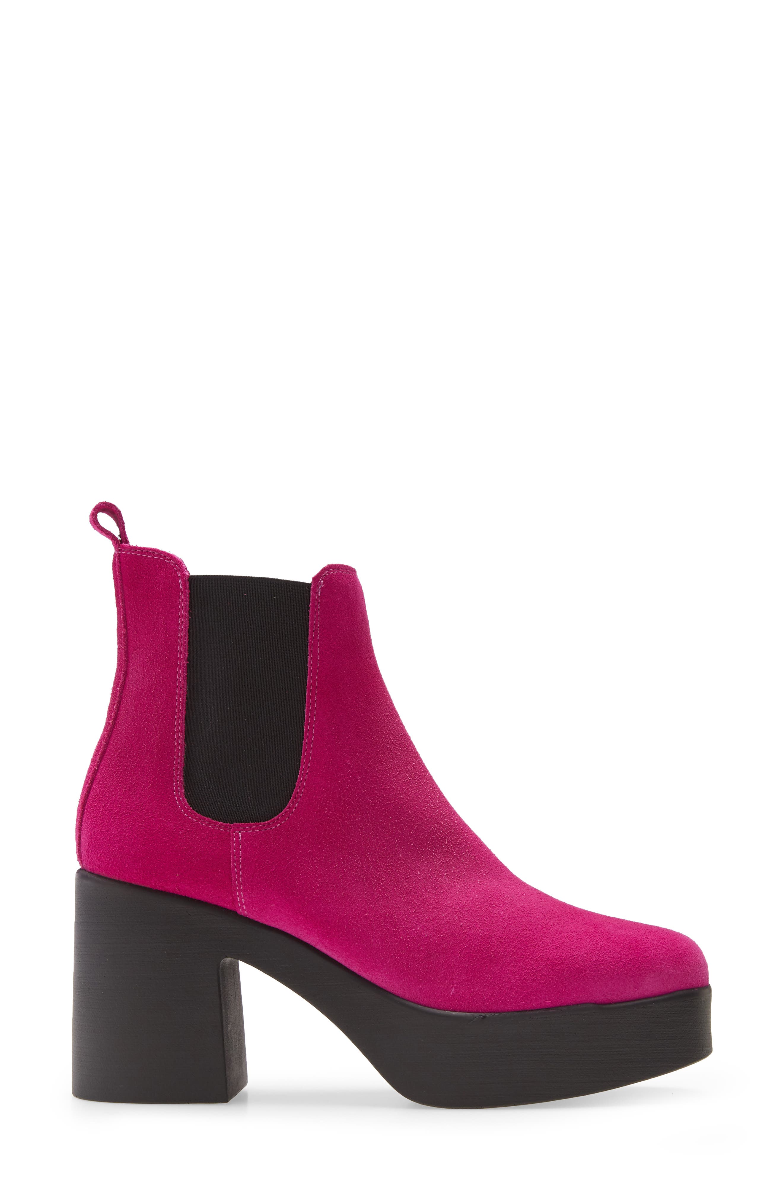 Drue Water Resistant Platform Bootie, Alternate, color, MAGENTA SUEDE