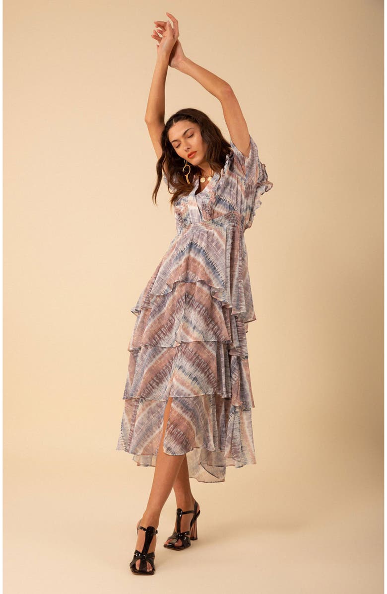 Hale Bob Caroline Chiffon Dress, Alternate, color,