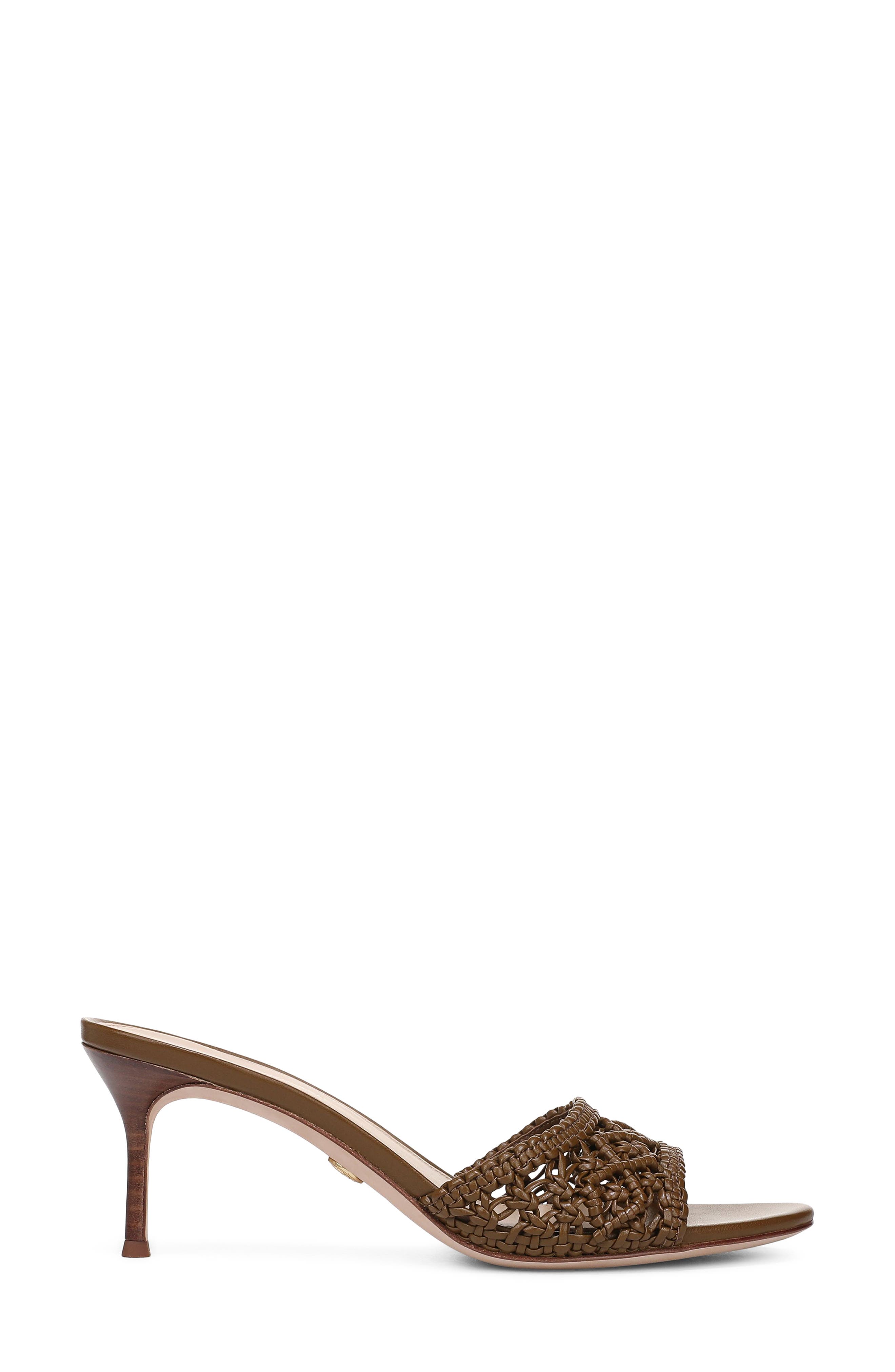 Veronica Beard Tia Macramé Slide Sandal, Alternate, color, Chestnut