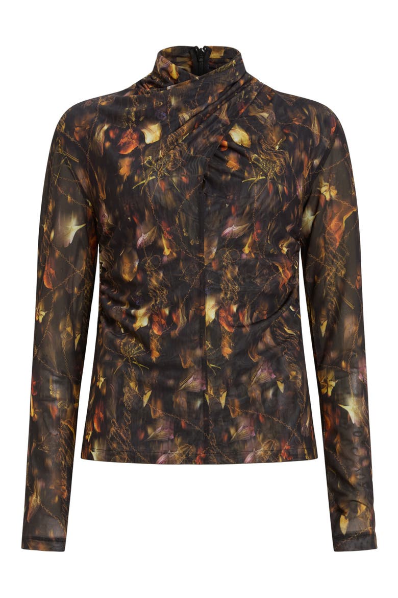 Tia Long Sleeve Mesh Top, Alternate, color, KATERI HAZEL BROWN