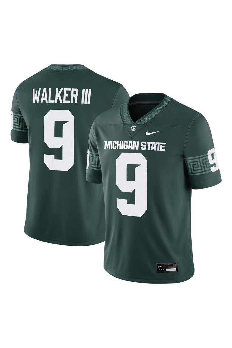 Men's Nike Kenneth Walker III Green Michigan State Spartans Alumni Game Jersey, Main, color, Green