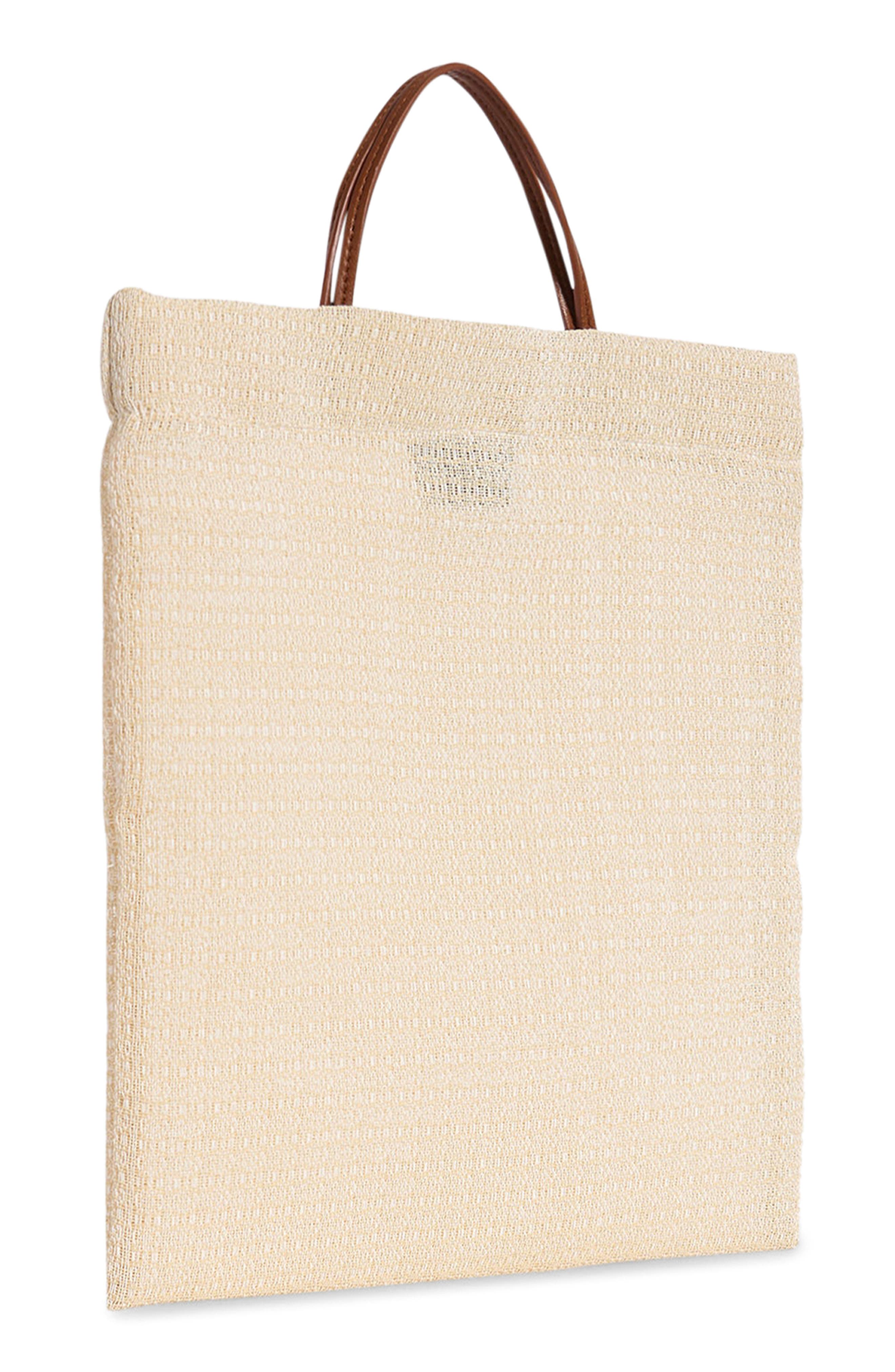 The Row Mini Barn Mesh Tote, Alternate, color, Ivory Ans