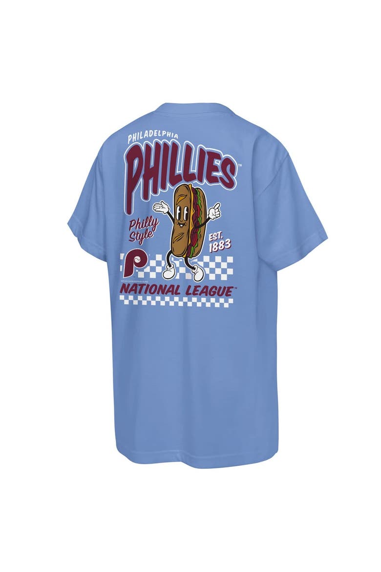 Youth Mitchell & Ness  Light Blue Philadelphia Phillies Cooperstown Concession T-Shirt, Alternate, color, Light Blue