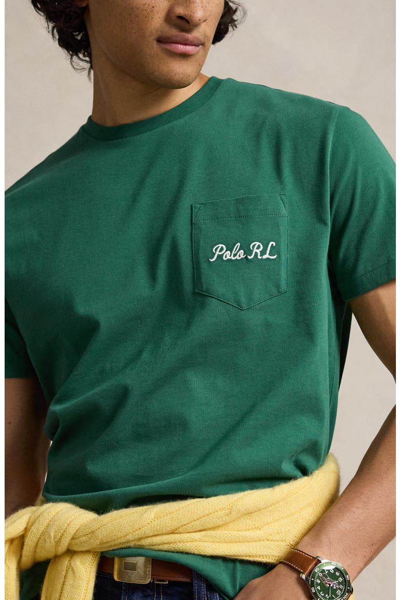 Polo Bear Cotton Graphic T-Shirt, Alternate, color, VERANO GREEN