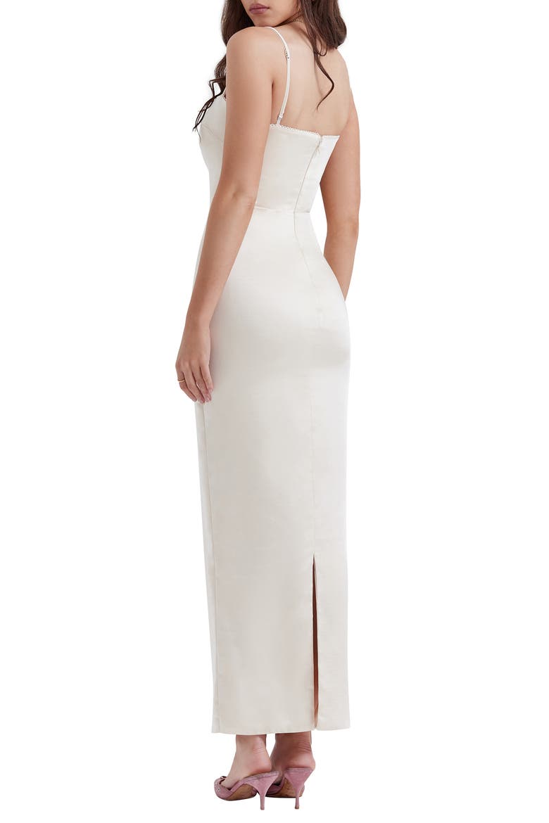 Costanza Satin Maxi Dress, Alternate, color, VINTAGE CREAM