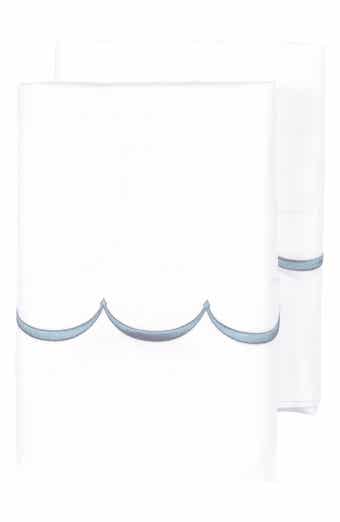 MELANGE HOME Scalloped Edge Embroidered 600 Thread Count Pillowcases