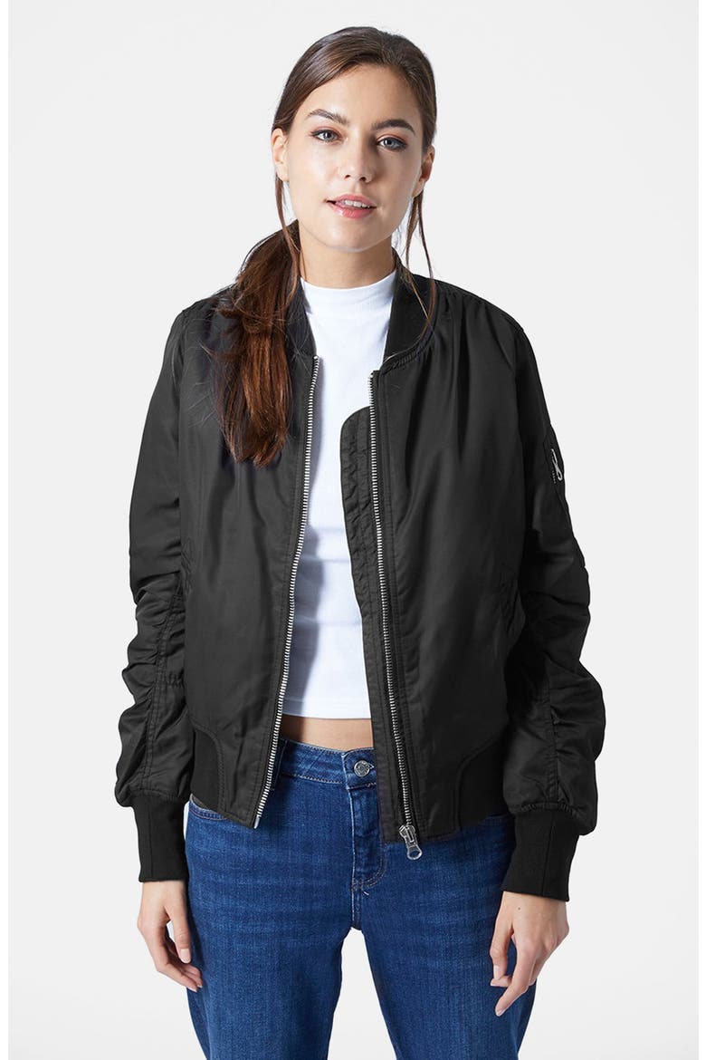 'Boris' Bomber Jacket, Main, color, BLACK