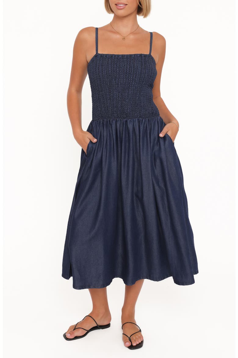 Arnika Midi Sundress, Main, color, BLUE