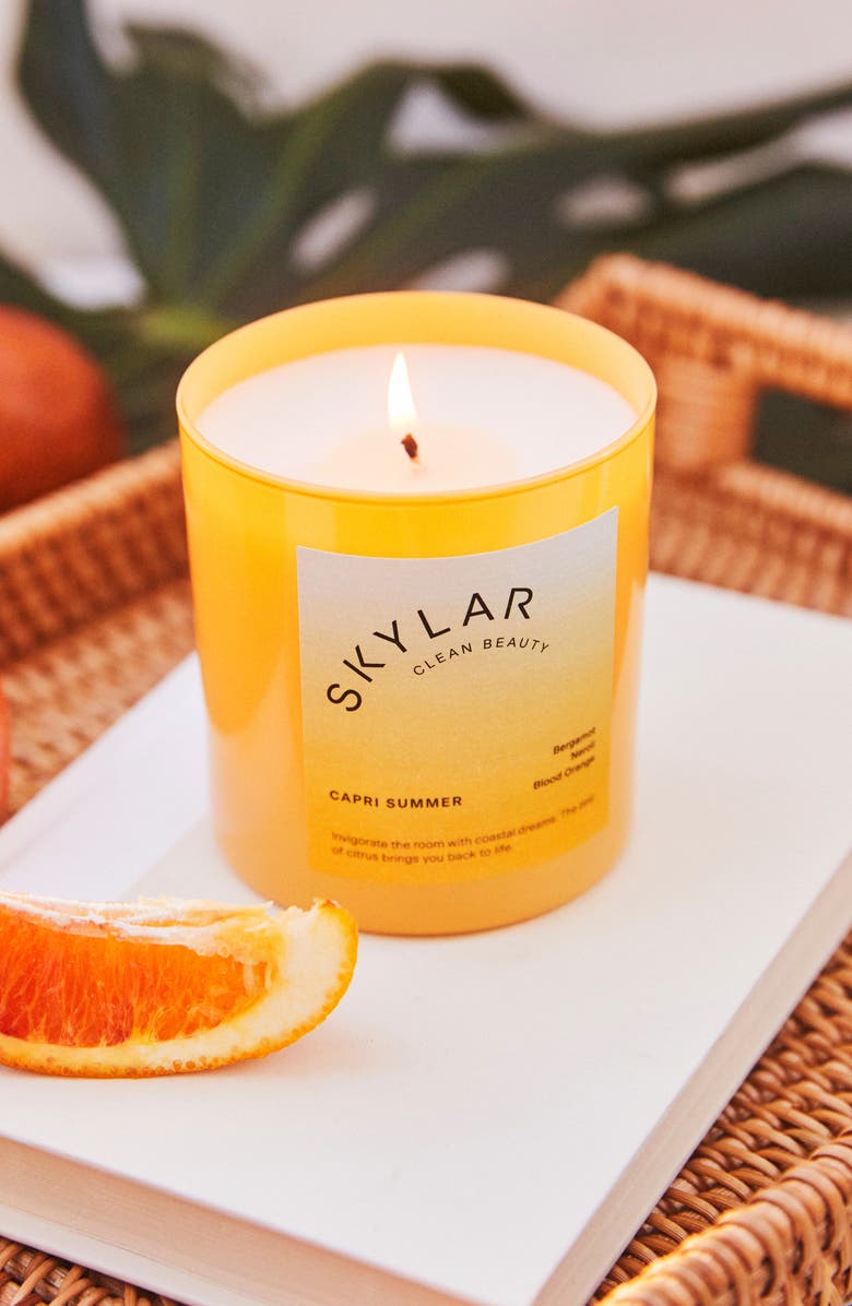 Skylar Capri Summer Scented Candle, Alternate, color, 