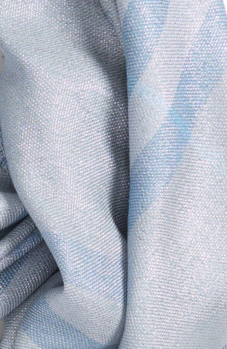 Burberry Metallic Wool & Silk Scarf, Alternate, color, Drizzle Ip Check