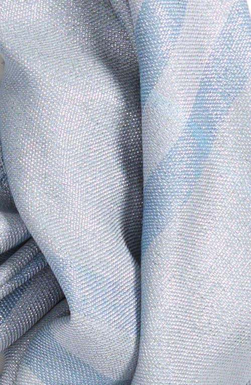 BURBERRY BURBERRY METALLIC WOOL & SILK SCARF