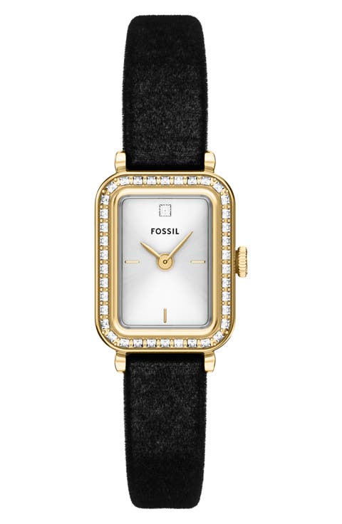 Raquel Velvet Strap Watch, 18mm x 29mm