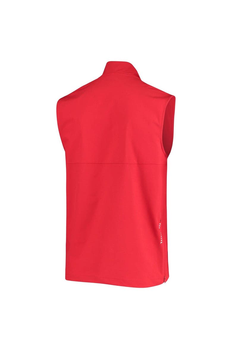 Men's Under Armour Red Texas Tech Red Raiders Sideline Squad Coaches Quarter-Zip Vest, Alternate, color, Red