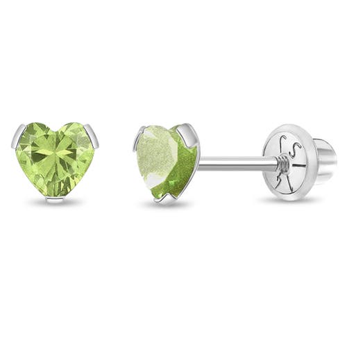 In Season Jewelry 14k Tiny Cubic Zirconia Heart Earrings In August