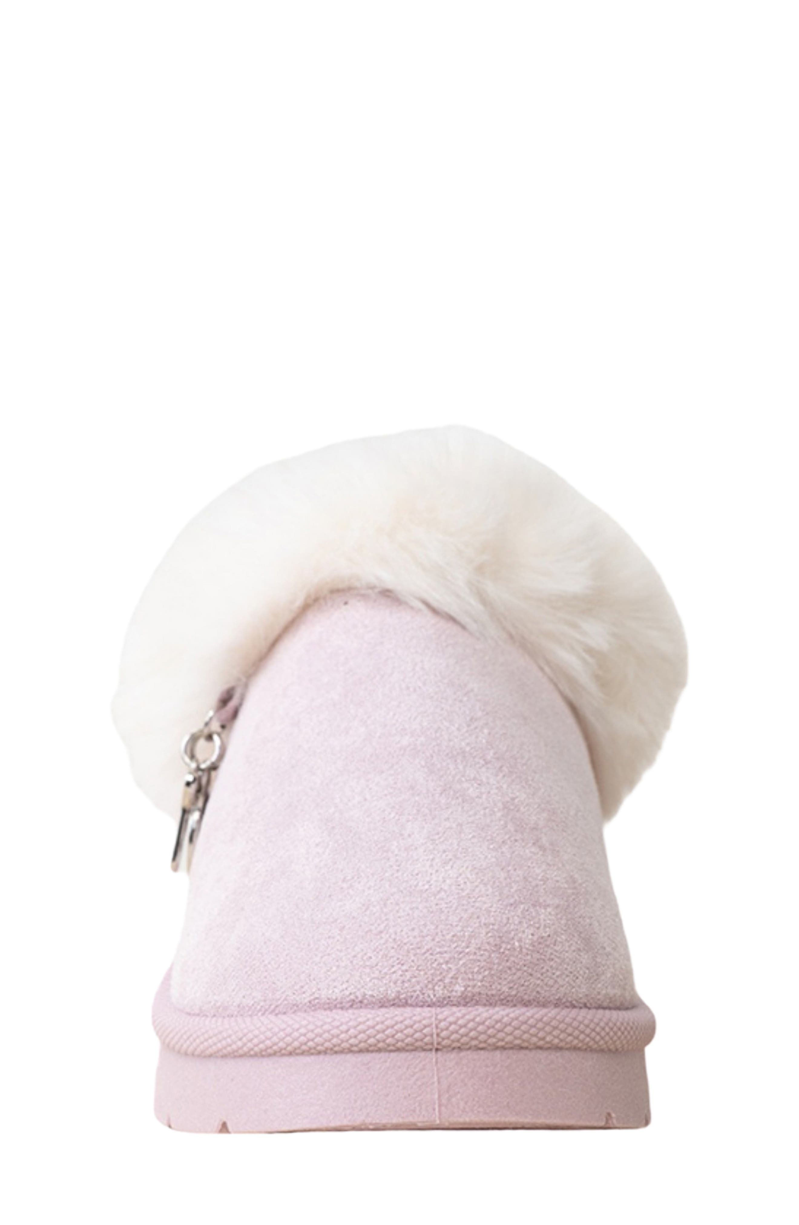 Kids' Faux Fur Trim Bootie, Alternate, color, DUSTY LILAC