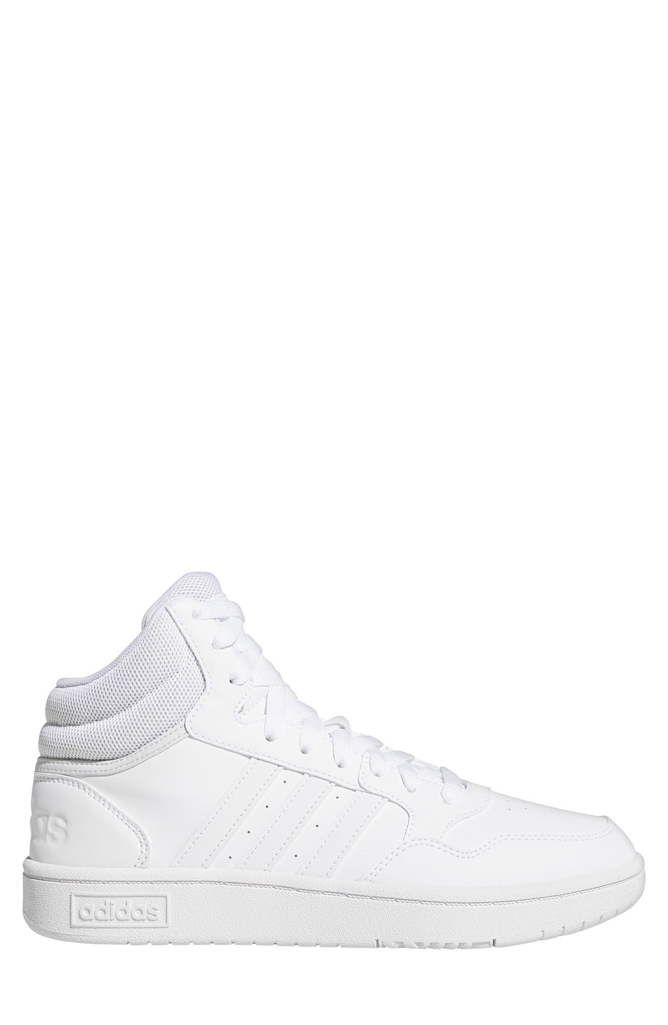 adidas Hoop 3.0 Mid Classic Sneaker, Alternate, color, White/ White/ Dash Grey