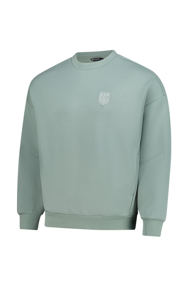 Unisex Levelwear  Green USMNT Luxe Signature Tri-Blend Pullover Sweatshirt, Alternate, color, Green
