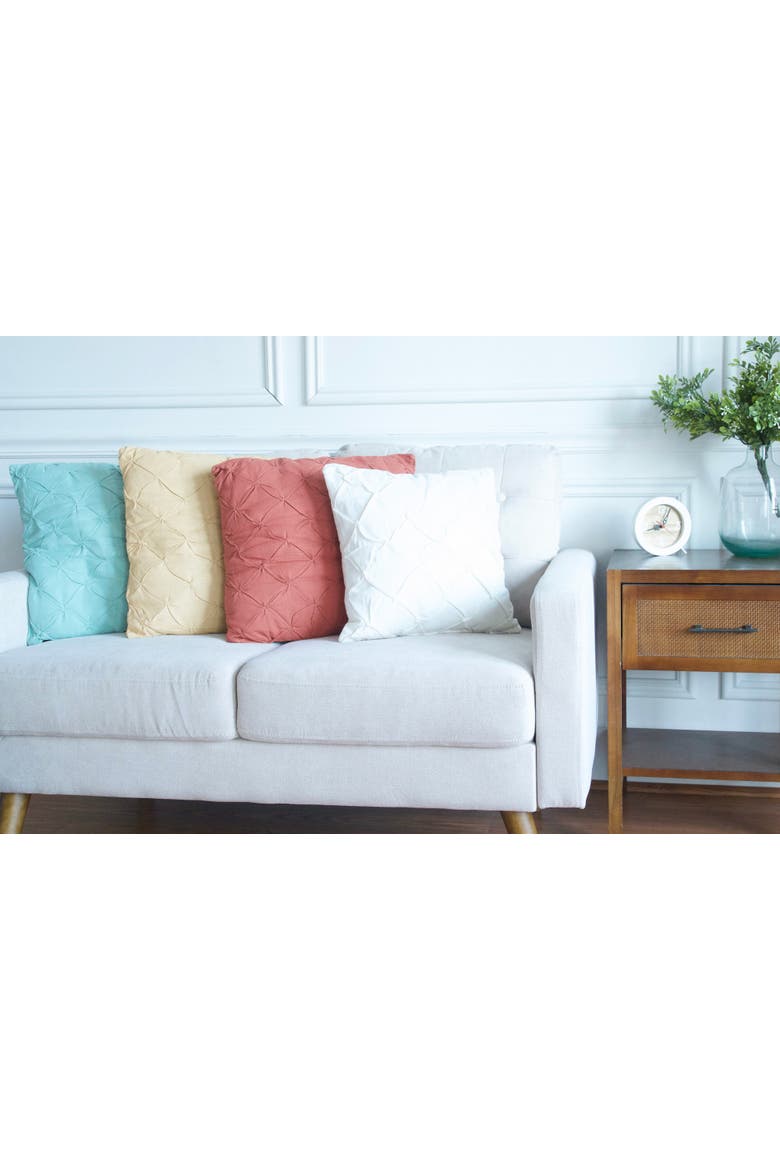 Diamond Tuck Accent Throw Pillow 17" x 17", Alternate, color, White
