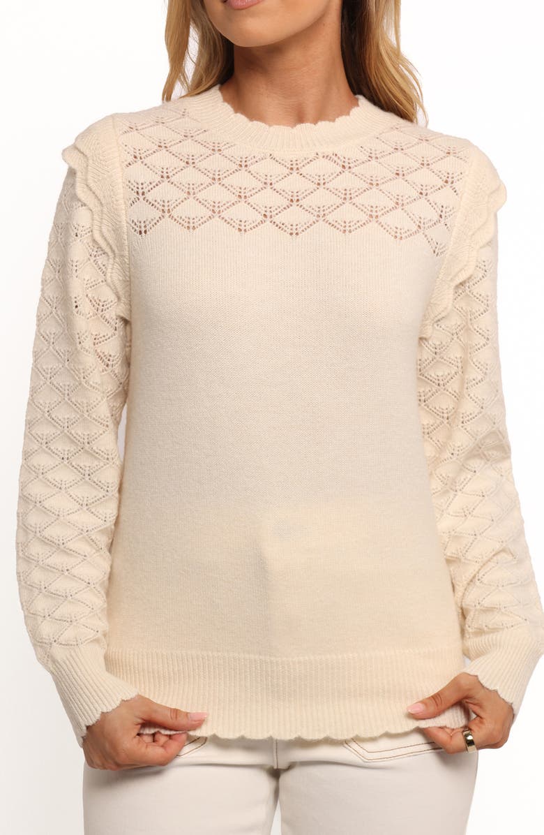 Petal & Pup Roseanne Open Knit Sweater, Alternate, color, 