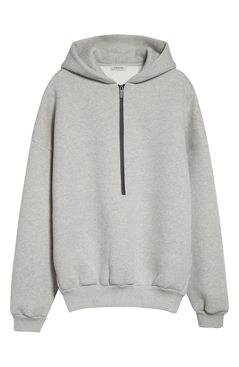 Fear of God Athletic Half Zip Hoodie, Main, color, Melange Grey Melange Grey